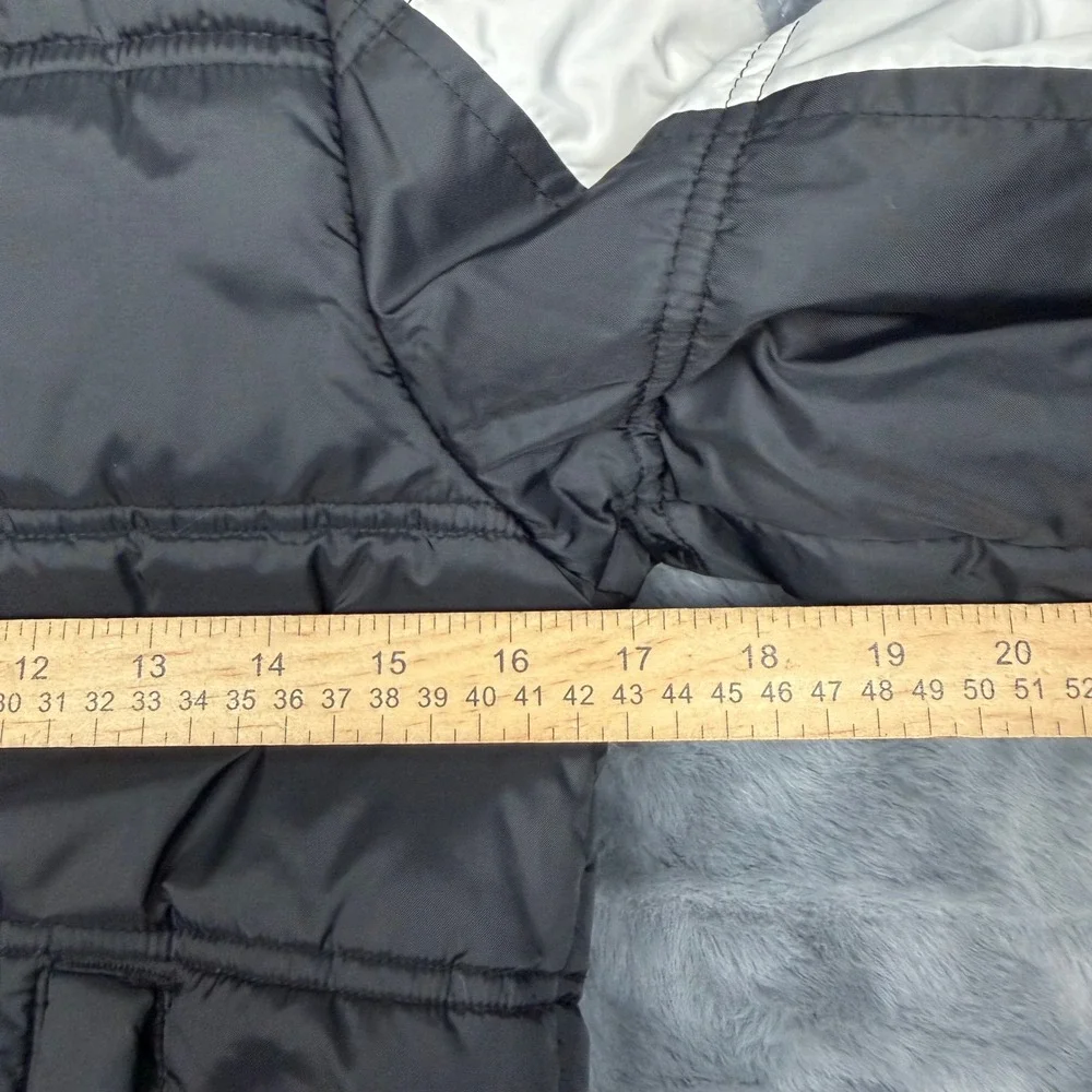 Jordan Kids Puffer Jacket Black White Jumpman Hooded Fleece Lined 9059 S 8-10